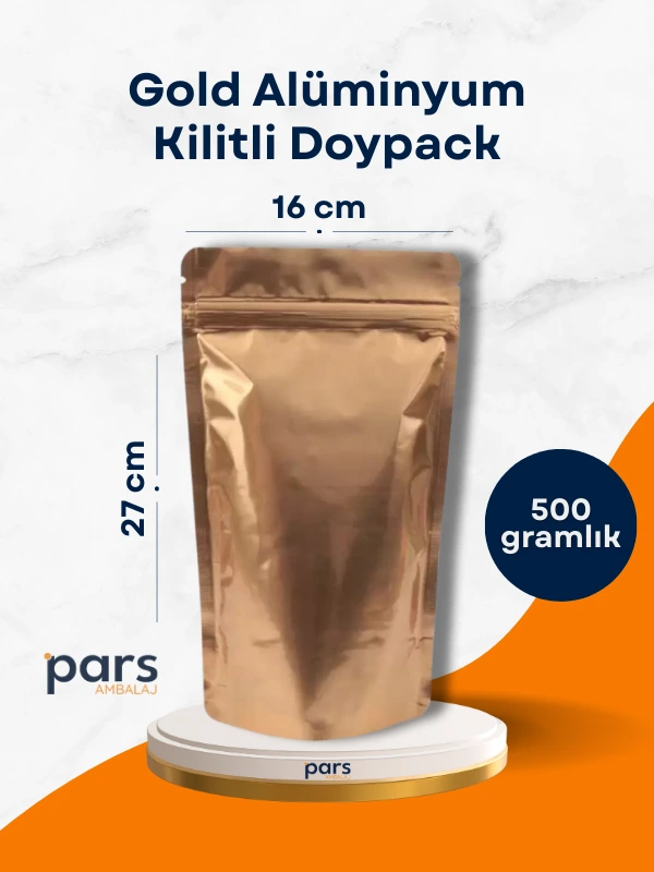 Gold-Alüminyum-Doypack-16cm-27cm