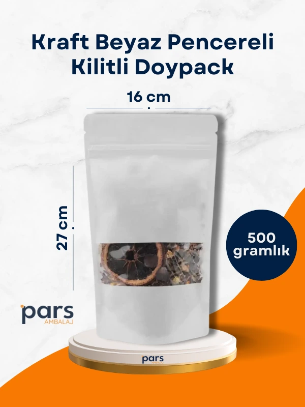 Kraft-Beyaz-Pencereli-Doypack-16cm-27cm