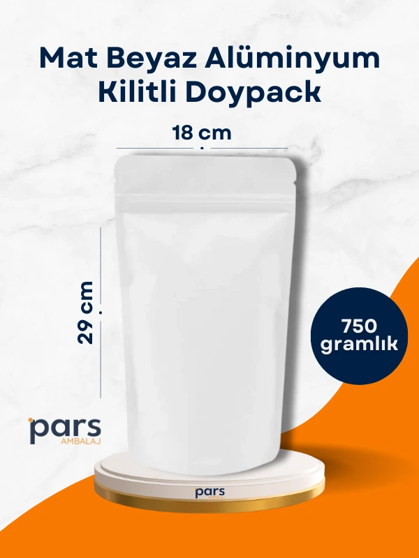 Mat-Beyaz-Alüminyum-Doypack-18cm-29cm