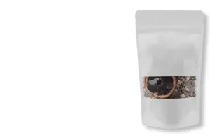 Beyaz Kraft Pencereli Doypack