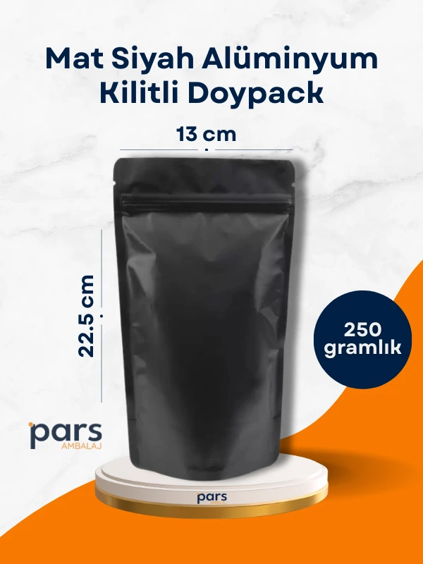 Mat-Siyah-Alüminyum-Doypack-13cm-22-5cm